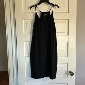 Leroy Quinn Black Ribbed Midi Dress